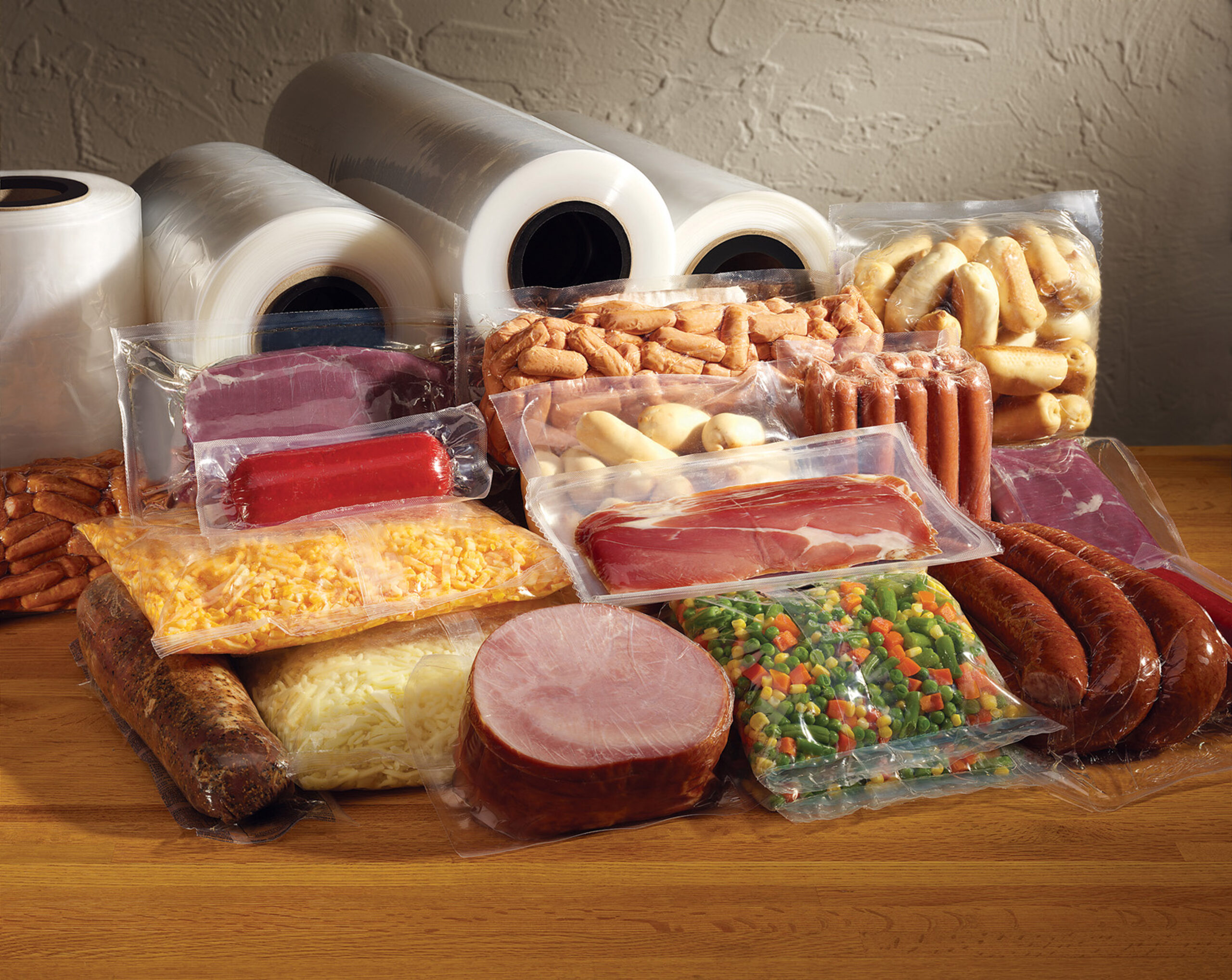 Rollstock films used for food packaging, ensuring freshness and protection.